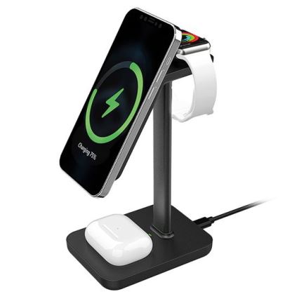 Stolní bezdrátová nabíječka 3v1 23W