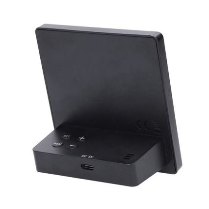 Digitální teploměr 5V/2xAAA + 2xAAA černá