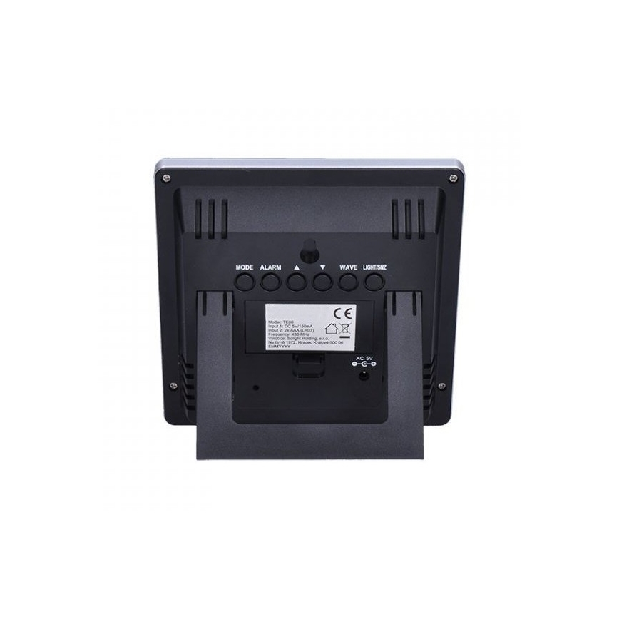 Meteostanice s LCD displejem 230V černá
