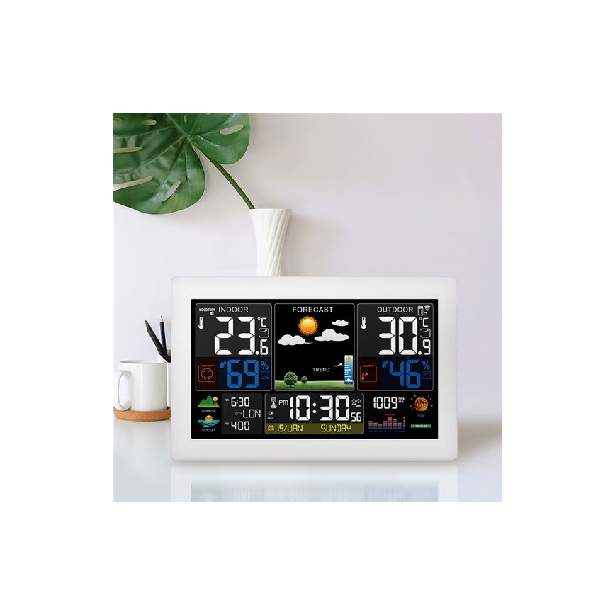 Meteostanice s barevným LCD displejem 5V/2xAA + 2xAA