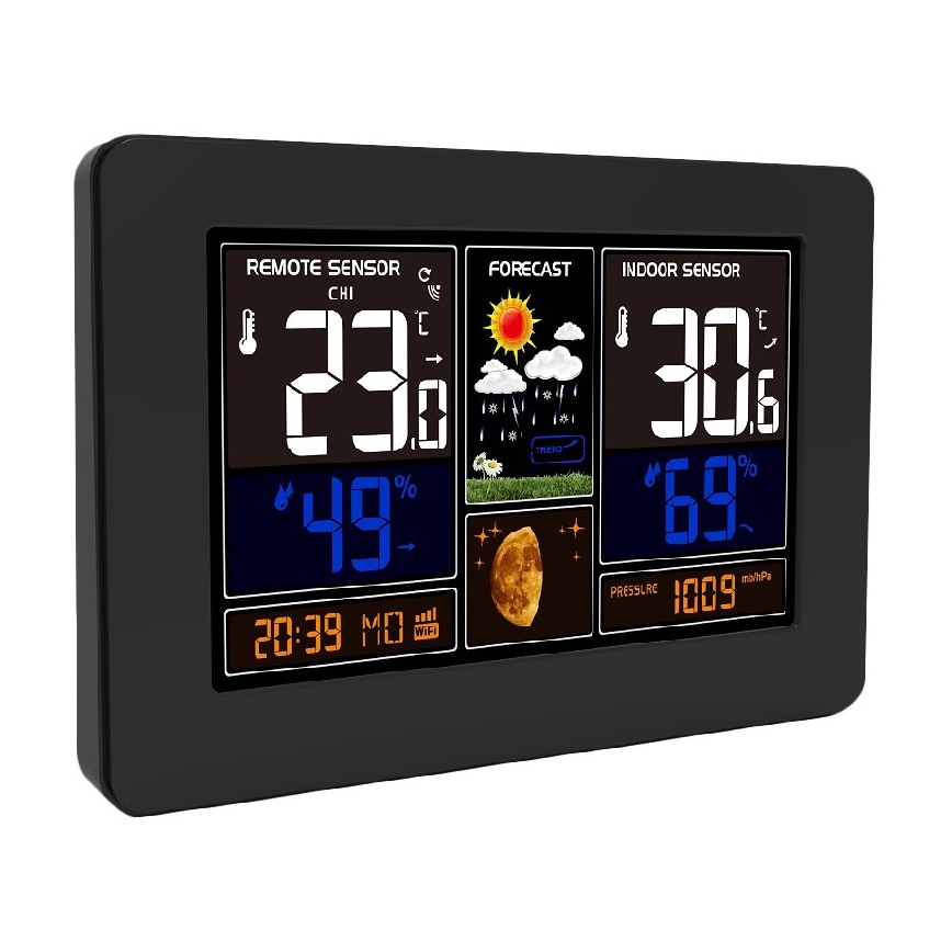Meteostanice s barevným LCD displejem 2xAA/5V Wi-Fi Tuya