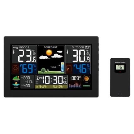 Meteostanice s barevným LCD displejem 230V/2xAA + 2xAA