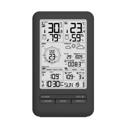 Profesionální meteostanice s LCD displejem 2xAA Wi-Fi Tuya