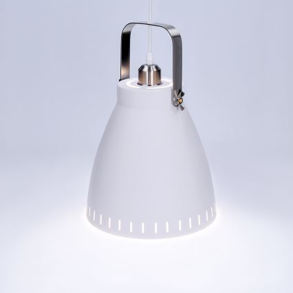 LED Lustr 1xE27/8W/230V bílá 26,5cm