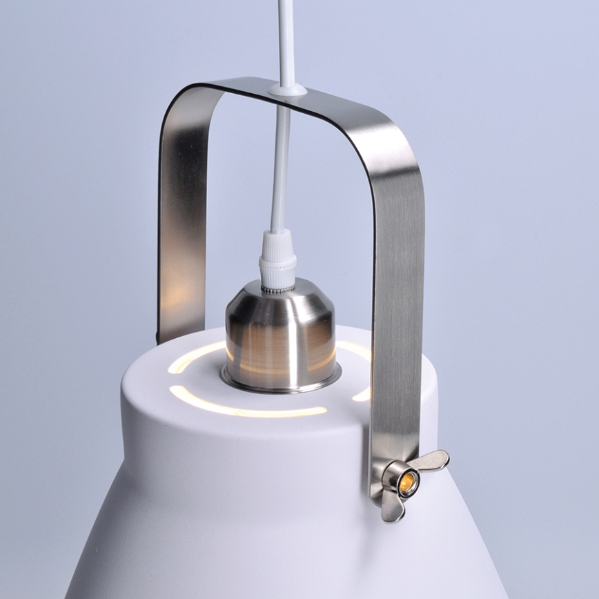 LED Lustr 1xE27/8W/230V bílá 26,5cm
