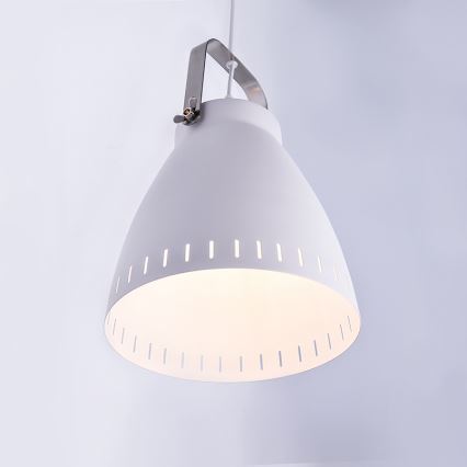 LED Lustr 1xE27/8W/230V bílá 26,5cm