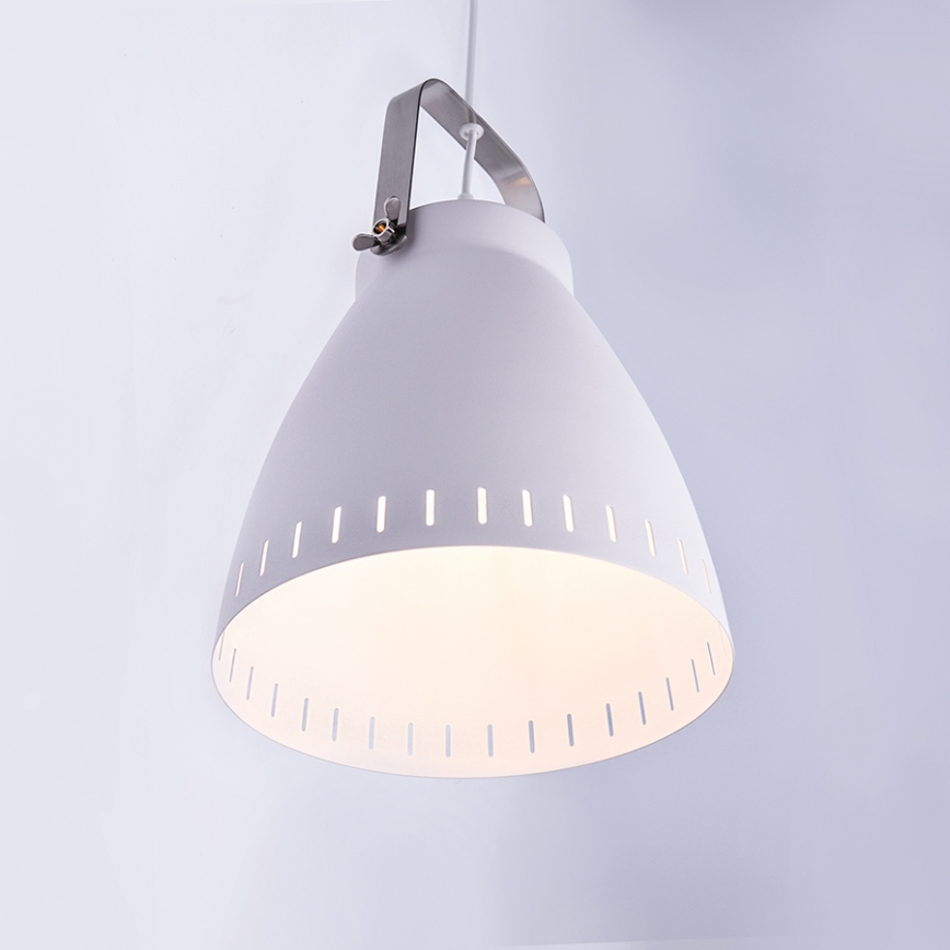 LED Lustr 1xE27/8W/230V bílá 26,5cm