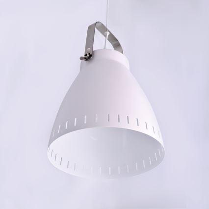 LED Lustr 1xE27/8W/230V bílá 26,5cm