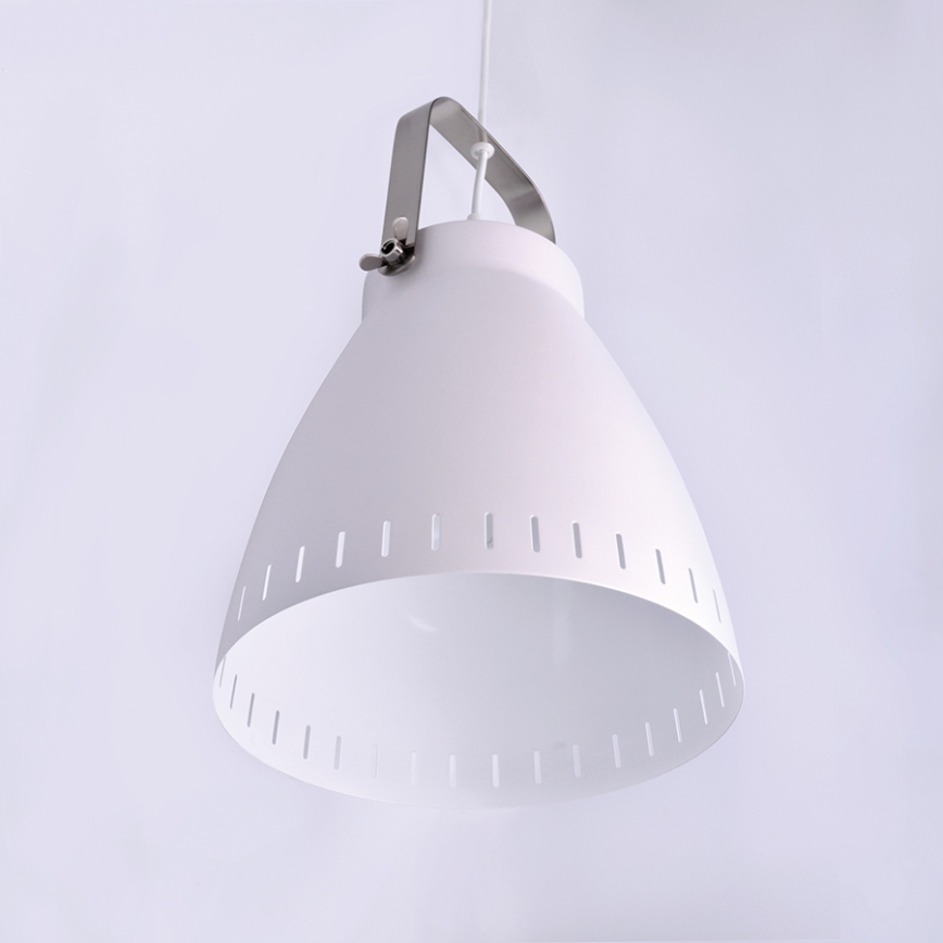 LED Lustr 1xE27/8W/230V bílá 26,5cm