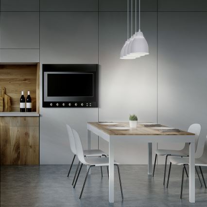 LED Lustr 4xE27/8W/230V bílá 14cm