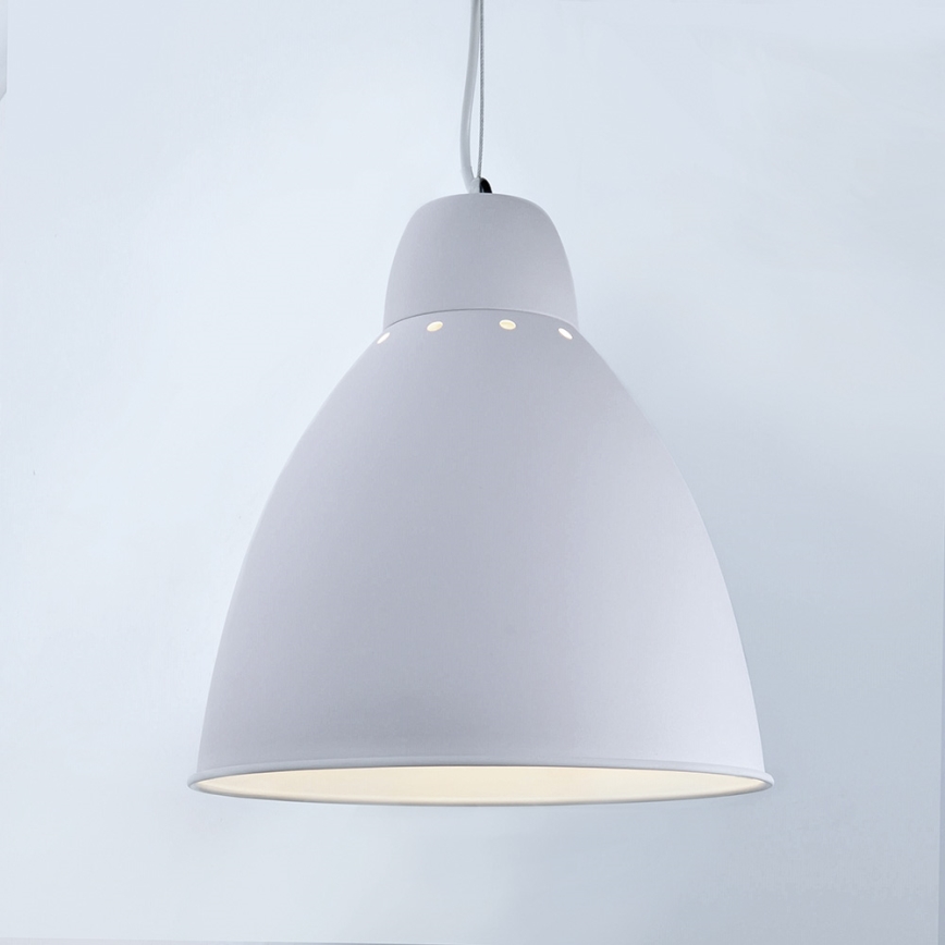 LED Lustr 1xE27/8W/230V bílá 29,5cm