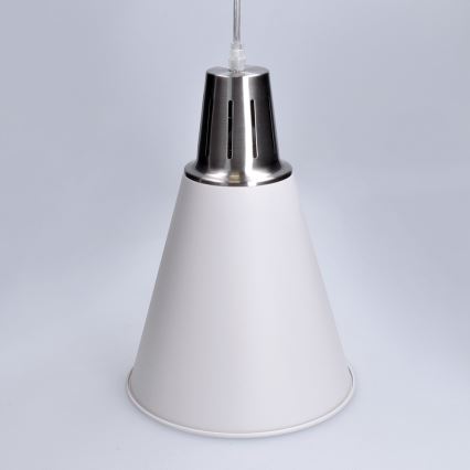 LED Lustr 1xE27/8W/230V bílá 22cm