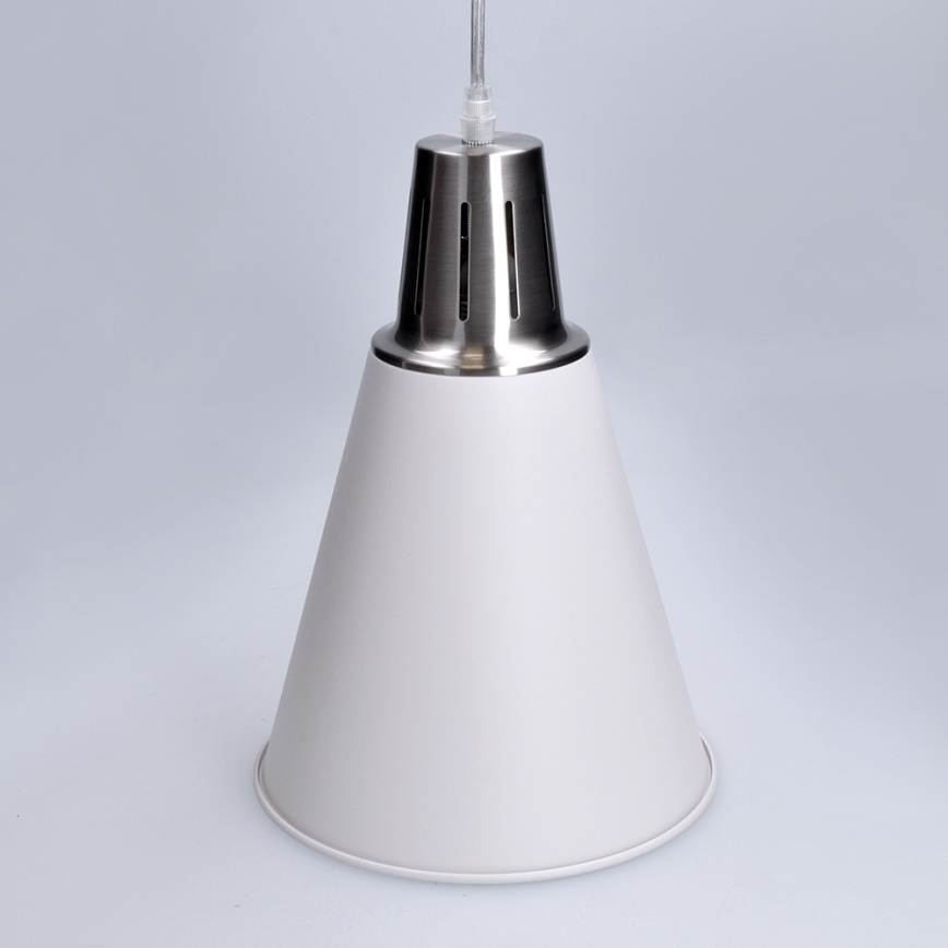 LED Lustr 1xE27/8W/230V bílá 22cm