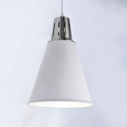 LED Lustr 1xE27/8W/230V bílá 22cm