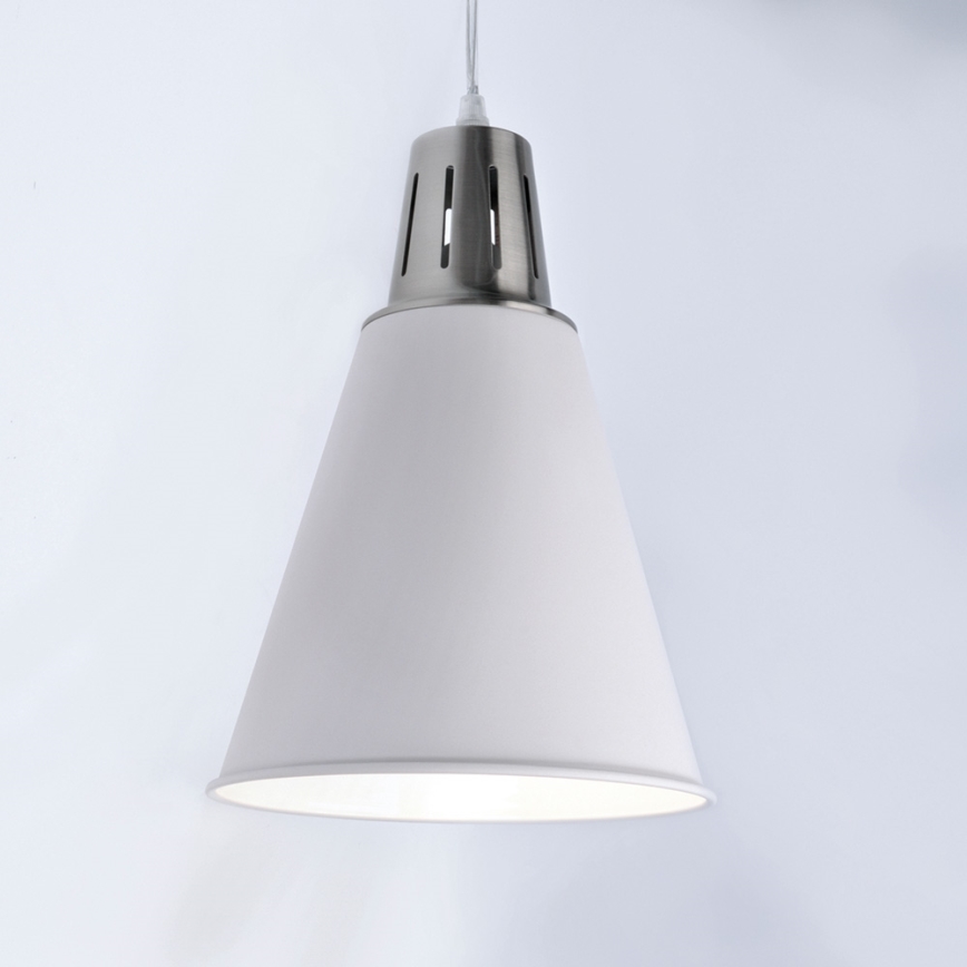 LED Lustr 1xE27/8W/230V bílá 22cm