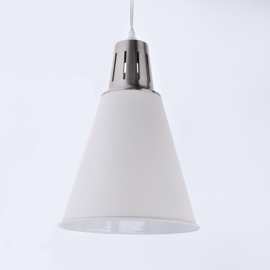 LED Lustr 1xE27/8W/230V bílá 22cm