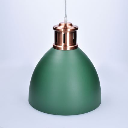 LED Lustr 1xE27/8W/230V zelená 30cm