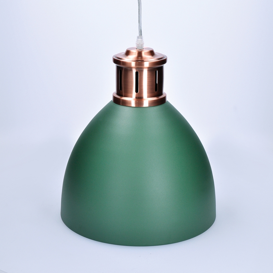 LED Lustr 1xE27/8W/230V zelená 30cm