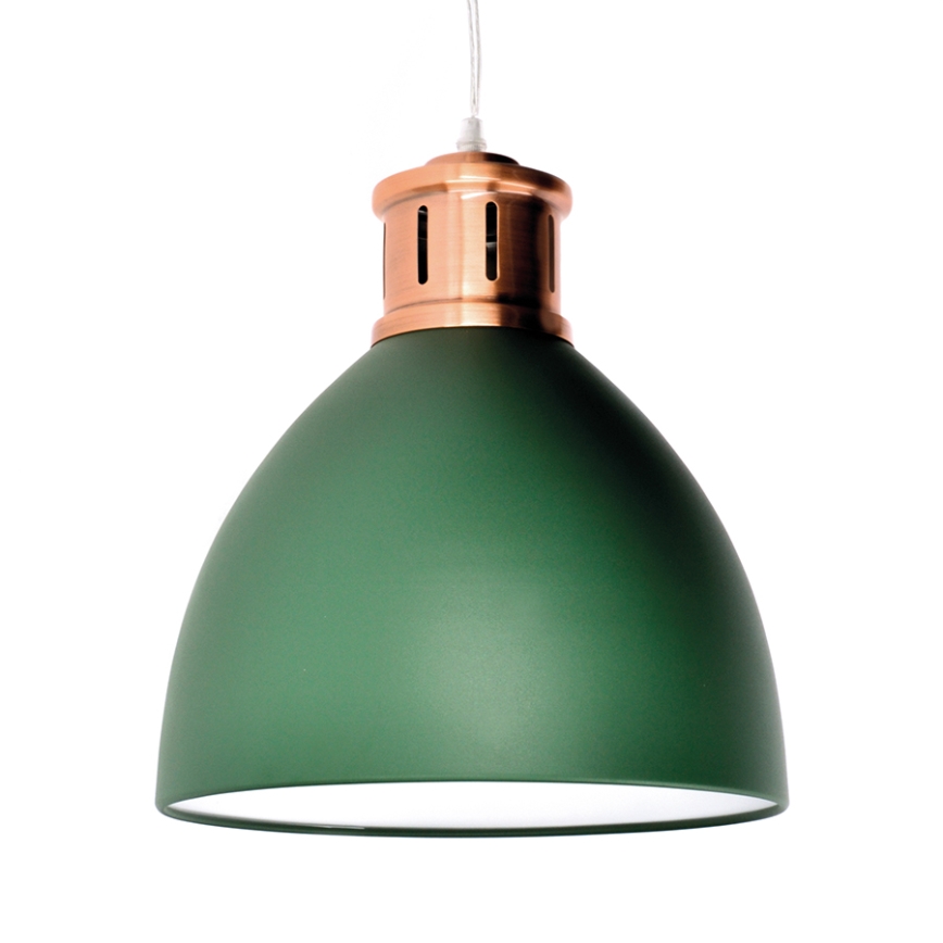 LED Lustr 1xE27/8W/230V zelená 30cm