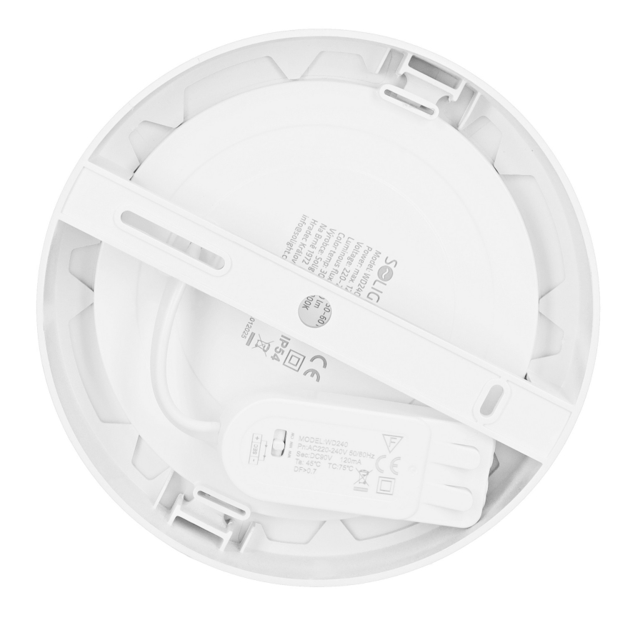 LED Přisazený/podhledový panel 2v1 LED/12W/230V 3000/4000/6000Kpr.17cm IP54 bílá