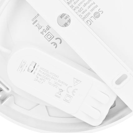 LED Přisazený/podhledový panel 2v1 LED/12W/230V 3000/4000/6000Kpr.17cm IP54 bílá