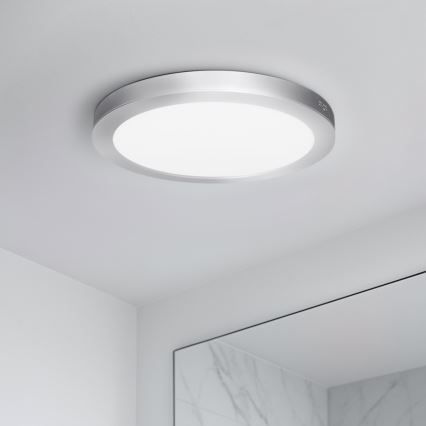 LED Přisazený/podhledový panel 2v1 18W/230V 3000/4000/6000K pr. 22,5 cm IP54 stř