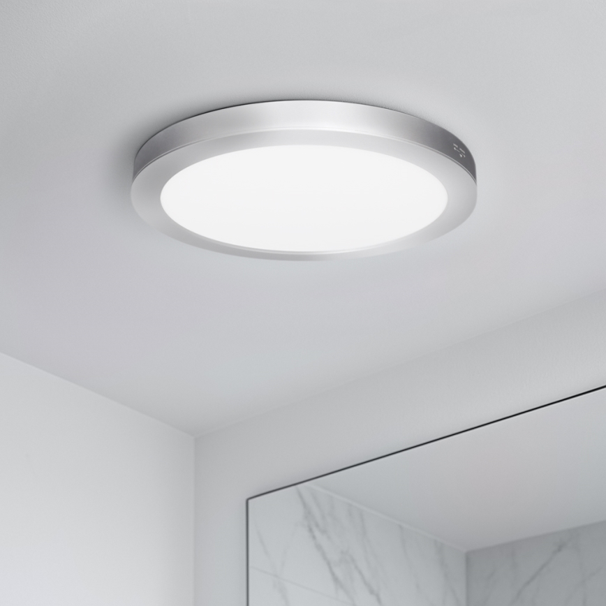 LED Přisazený/podhledový panel 2v1 18W/230V 3000/4000/6000K pr. 22,5 cm IP54 stř