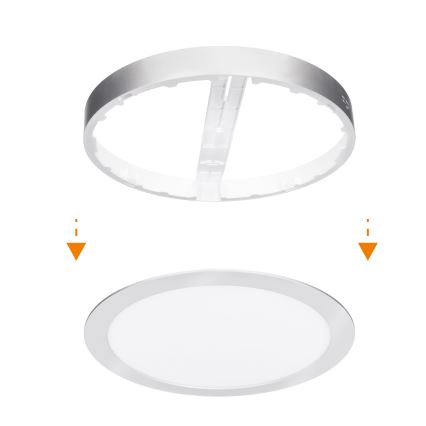 LED Přisazený/podhledový panel 2v1 18W/230V 3000/4000/6000K pr. 22,5 cm IP54 stř