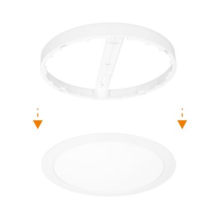 LED Přisazený/podhledový panel 2v1 18W/230V 3000/4000/6000K pr.22,5 cm IP54 bílá