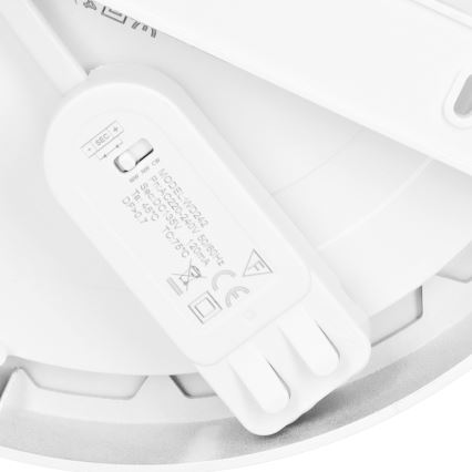 LED Přisazený/podhledový panel 2v1 18W/230V 3000/4000/6000K pr.22,5 cm IP54 bílá