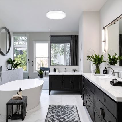 LED Přisazený/podhledový panel 2v1 24W/230V 3000/4000/6000K pr. 30 cm IP54 bílá