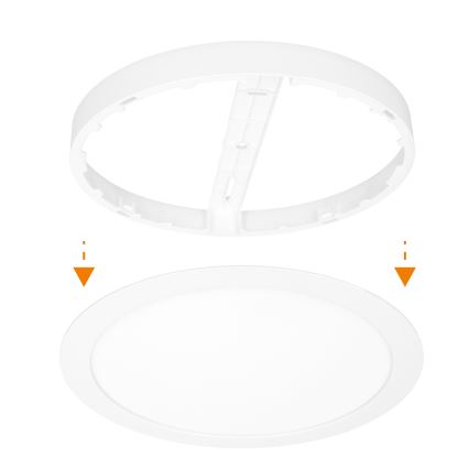 LED Přisazený/podhledový panel 2v1 24W/230V 3000/4000/6000K pr. 30 cm IP54 bílá