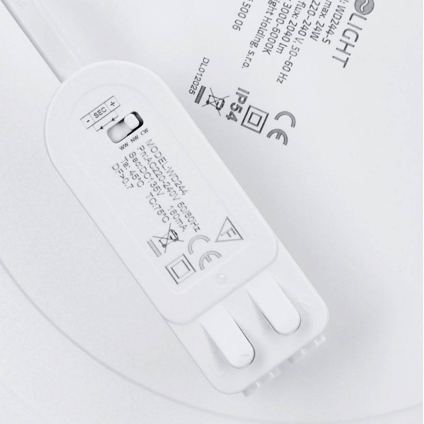 LED Přisazený/podhledový panel 2v1 24W/230V 3000/4000/6000K pr. 30 cm IP54 bílá