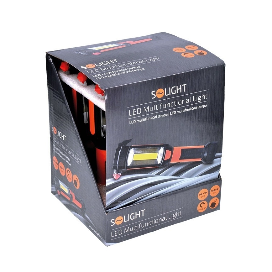 LED Multifunkční svítilna LED/3W + LED/1W, 3xAAA IP44