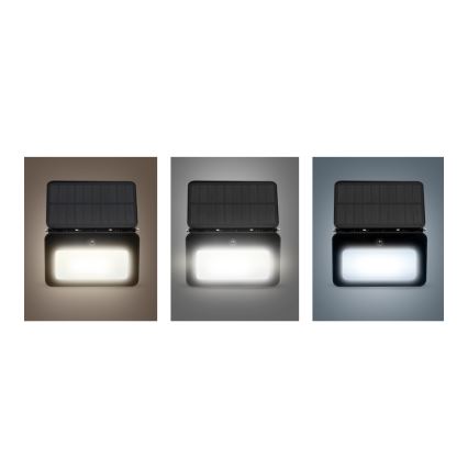 LED Stmívatelný solární reflektor se senzorem pohybu a soumraku LED/6W/3,7V 2200 mAh 3000/4000/6500K IP65