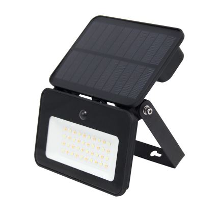 LED Stmívatelný solární reflektor se senzorem pohybu a soumraku LED/6W/3,7V 2200 mAh 3000/4000/6500K IP65