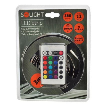 LED pásek s dálkovým ovladačem 21W/12V 3m