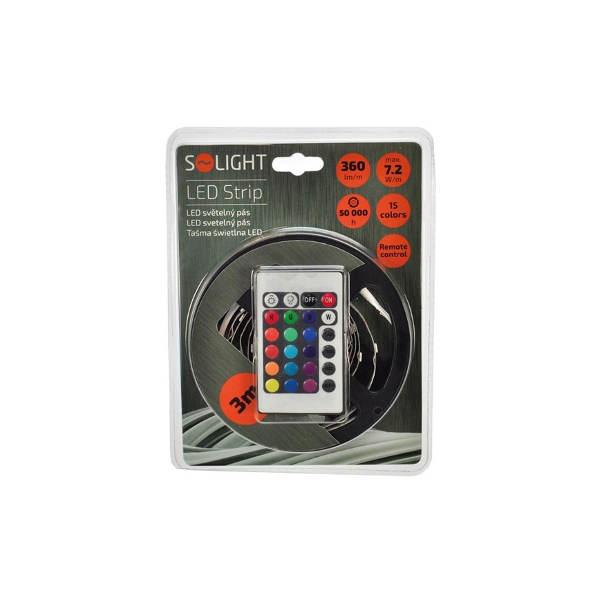 LED pásek s dálkovým ovladačem 21W/12V 3m