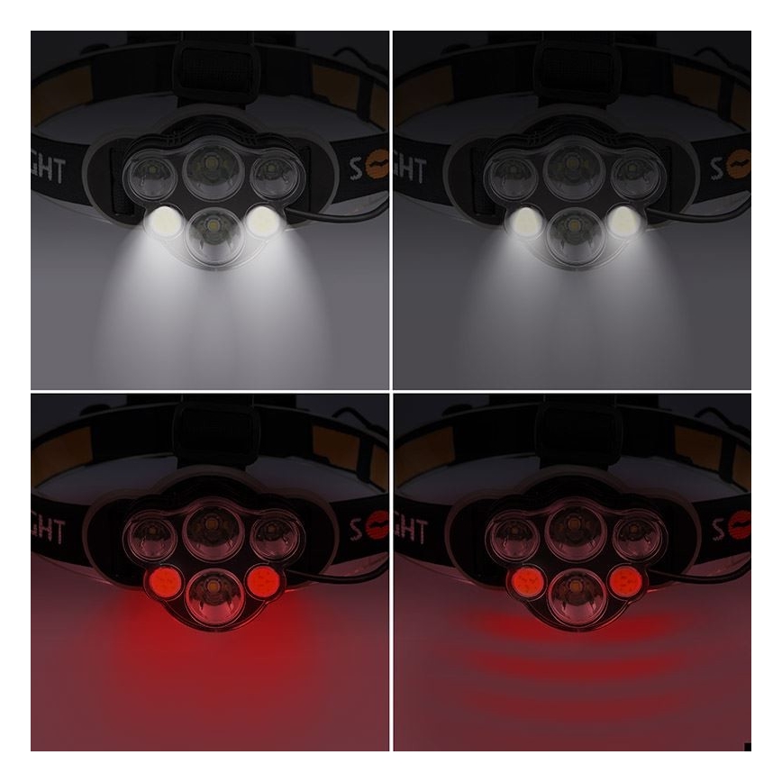 LED Nabíjecí čelovka LED/USB 2200mAh IP44