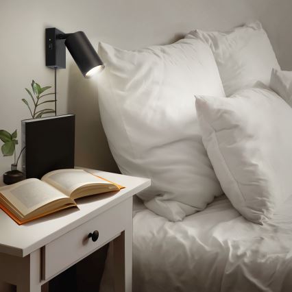 Nástěnné svítidlo CELE 1xGU10/30W/230V černá