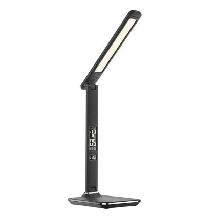 LED stolní lampa s displejem LED/9W/230V černá