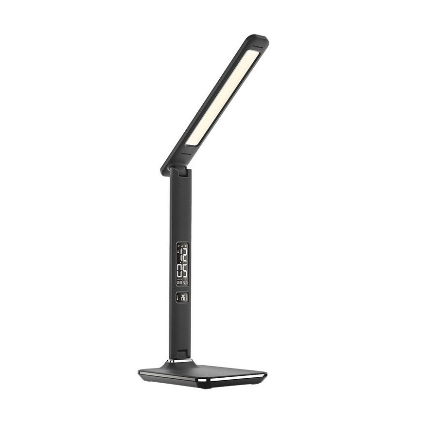 LED stolní lampa s displejem LED/9W/230V černá