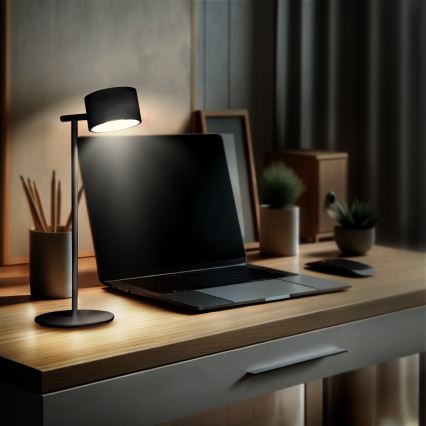 LED Stmívatelná dotyková nabíjecí lampa 3v1 LED/4W/2000 mAh 3000/4000/6500K černá