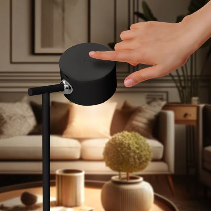 LED Stmívatelná dotyková nabíjecí lampa 3v1 LED/4W/2000 mAh 3000/4000/6500K černá