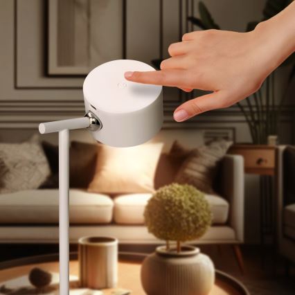 LED Stmívatelná dotyková nabíjecí lampa 3v1 LED/4W/2000 mAh 3000/4000/6500K bílá