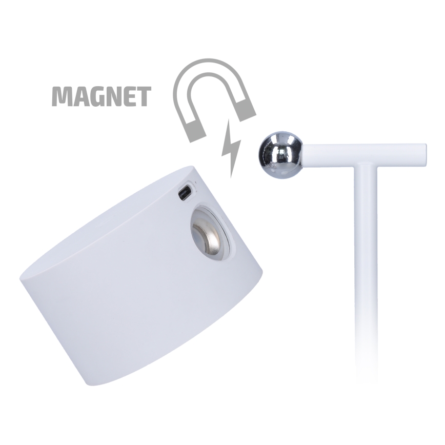 LED Stmívatelná dotyková nabíjecí lampa 3v1 LED/4W/2000 mAh 3000/4000/6500K bílá