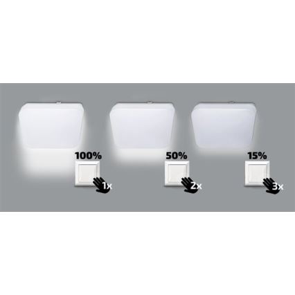 LED stropní svítidlo stmívatelné LED/18W/230V 38x38 cm