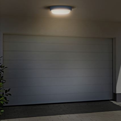 LED Venkovní nástěnné svítidlo LED/13W/230V 4000K IP54 šedá kulatý