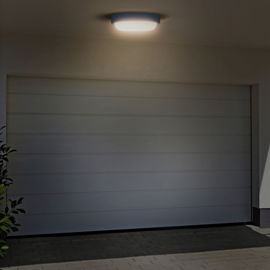 LED Venkovní nástěnné svítidlo LED/13W/230V 4000K IP54 šedá kulatý