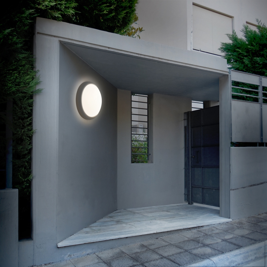 LED Venkovní nástěnné svítidlo LED/13W/230V 4000K IP54 šedá kulatý